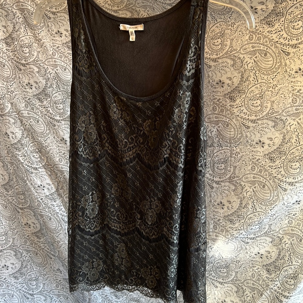 Gray lace Maurice’s tank